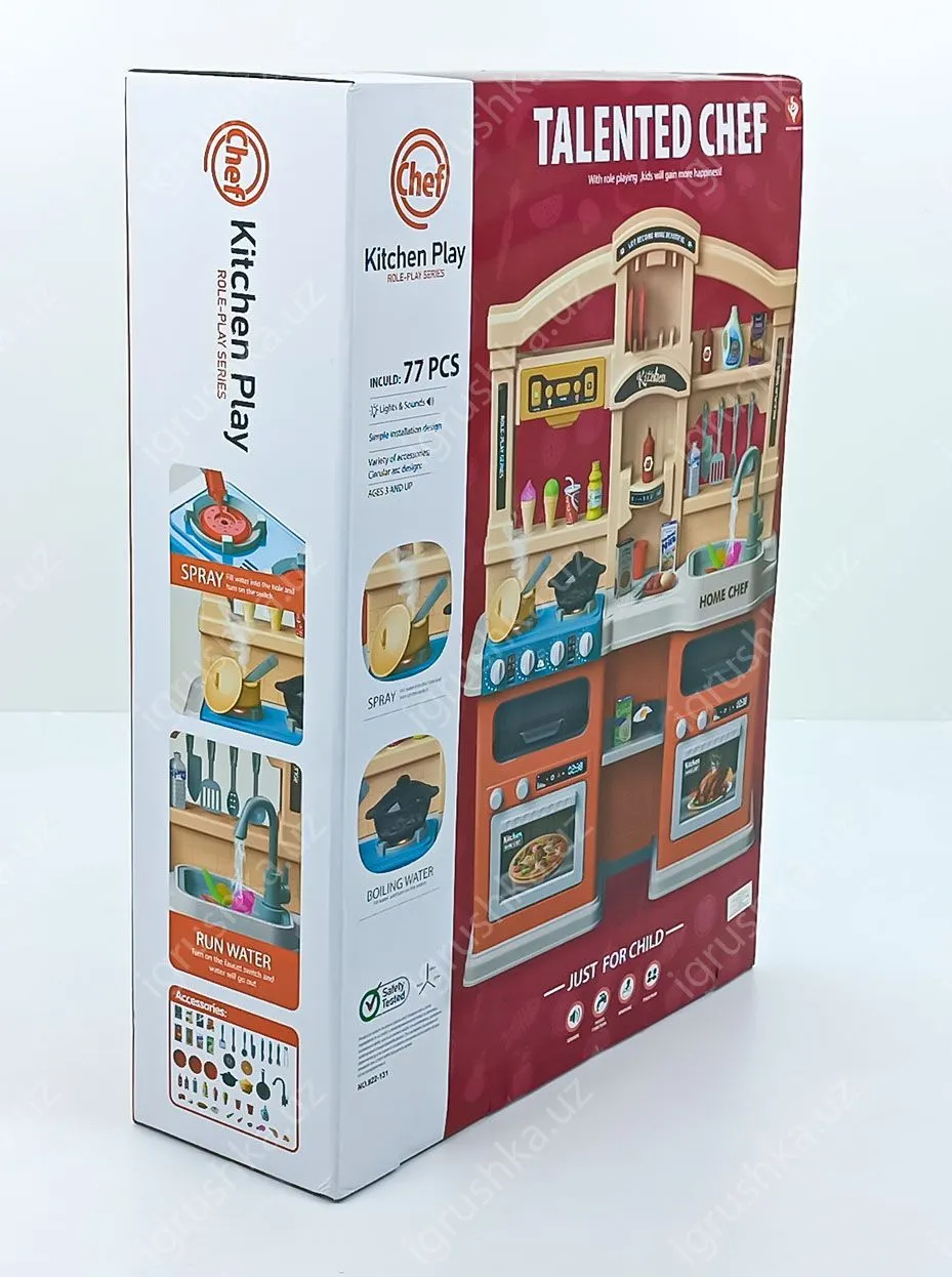 картинка Игровой набор Pituso Кухня Талантливый шеф (Chef Kitchen Play) 77 элементов 922-132 от магазина igrushka.uz