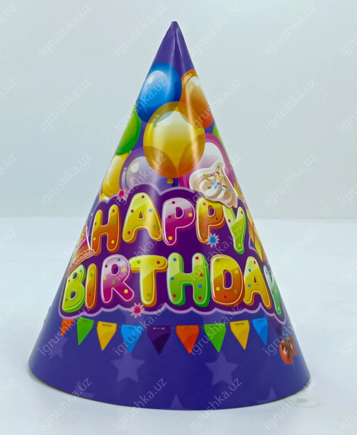 картинка Праздничные шапочки для детей - Happy birthday! Шарики (Цена за 1 штук) от магазина igrushka.uz