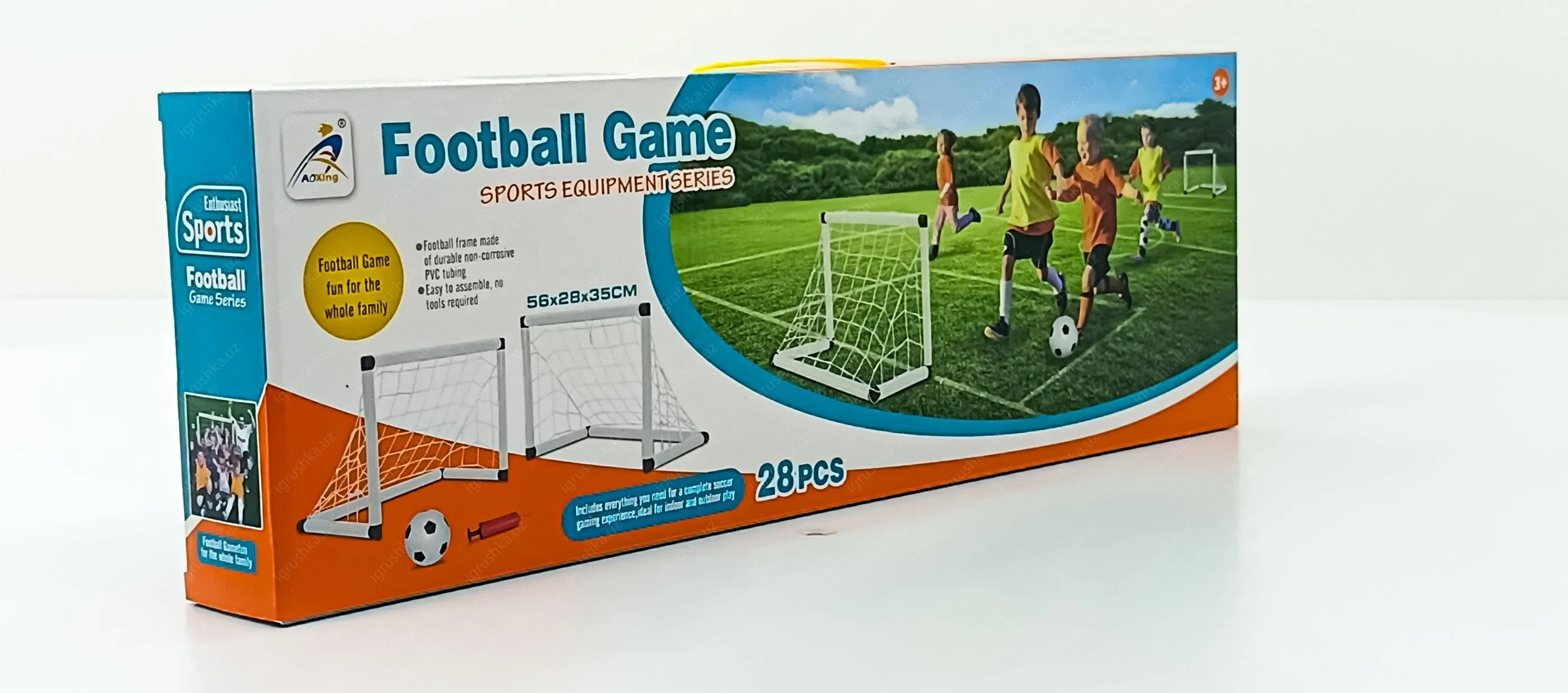 картинка Детский футбольный набор Enthusiast Sports, 2 ворота, мяч, 28 предметов от магазина igrushka.uz