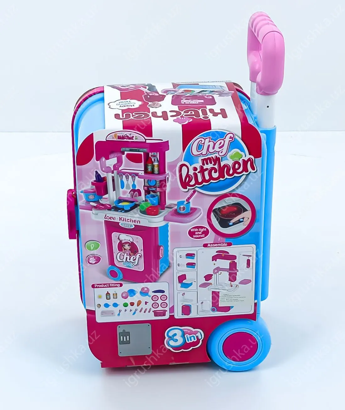 картинка Набор кухня Kitchen Кухня детская 3 в 1. Арт. 008-951a от магазина igrushka.uz