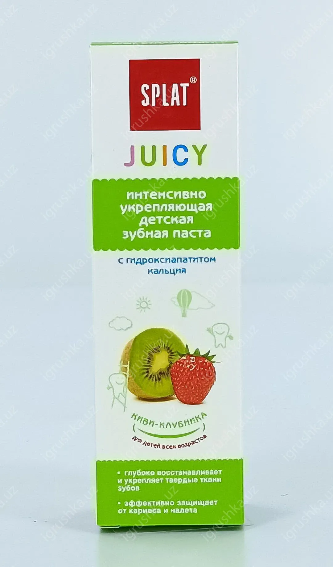 картинка Детская зубная паста SPLAT JUICY с гидроксиапатитом кальция киви-клубника от магазина igrushka.uz