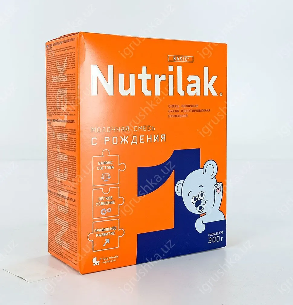 картинка Nutrilak 1 Смесь молочная сухая адаптированная начальная. Для детей с 0 до 6 месяцев 300 гр от магазина igrushka.uz
