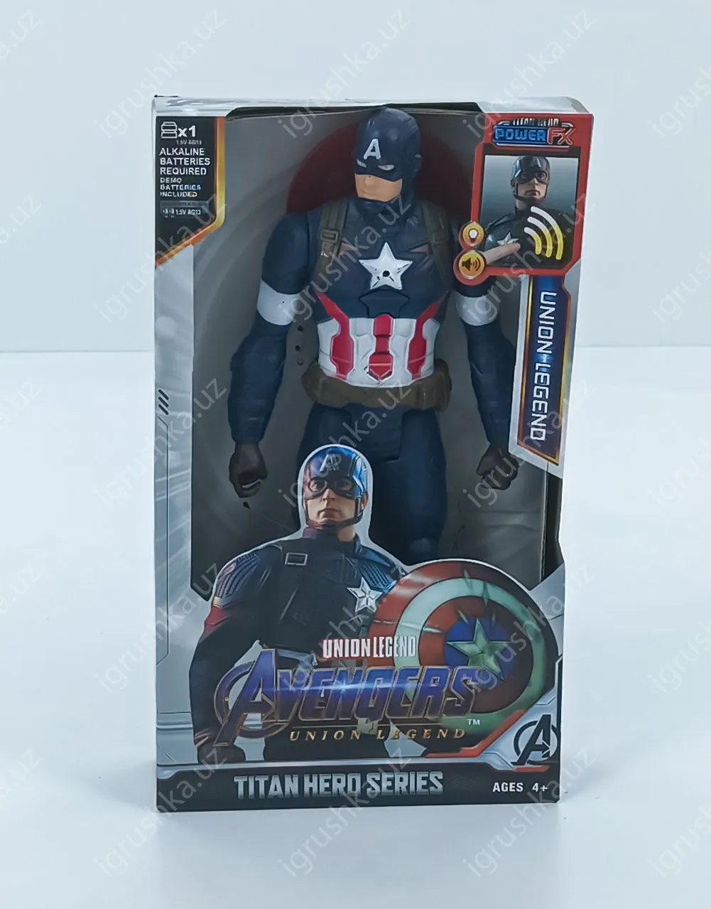 картинка 29см Фигурка игрушка супергерой Капитан Америка, игрушка для мальчика от магазина igrushka.uz