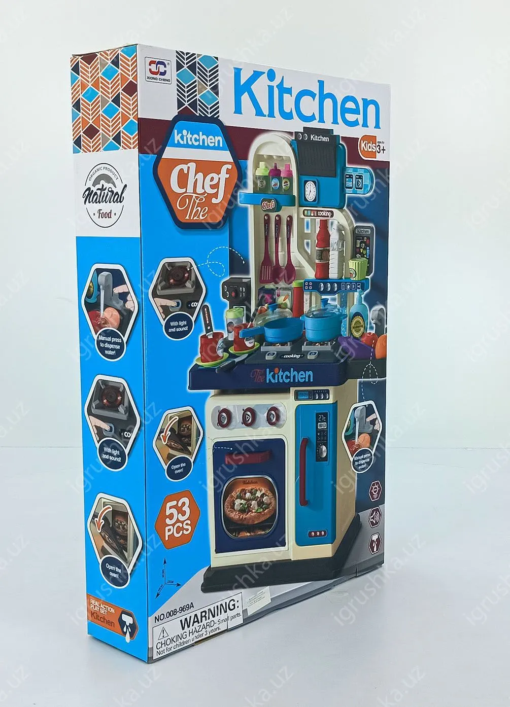 картинка Набор Кухня Kitchen Chef с паром, звуком, светом и водой 008-969А от магазина igrushka.uz