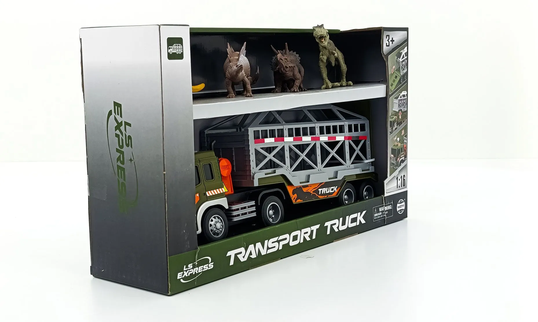 картинка Игрушечный набор "Транспортный грузовик с динозаврами" от магазина igrushka.uz