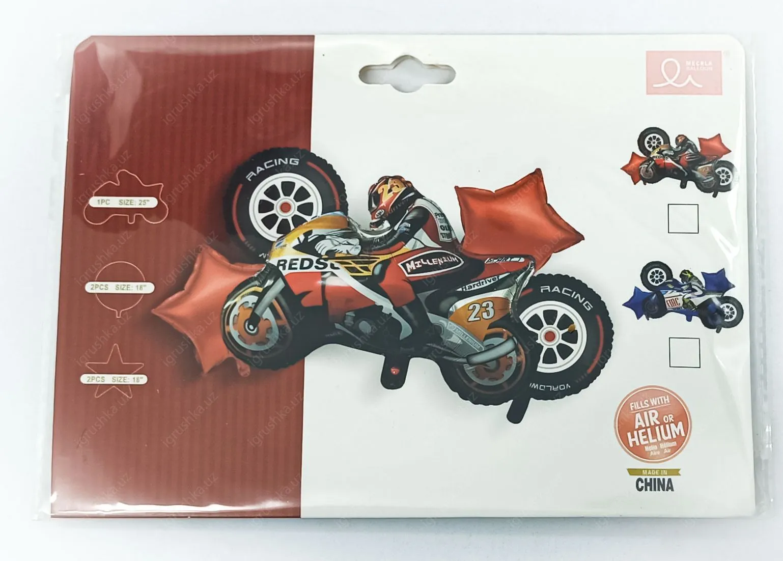 картинка Фольгированные шары для гонок на мотоцикл 5 штук для день рождения от магазина igrushka.uz