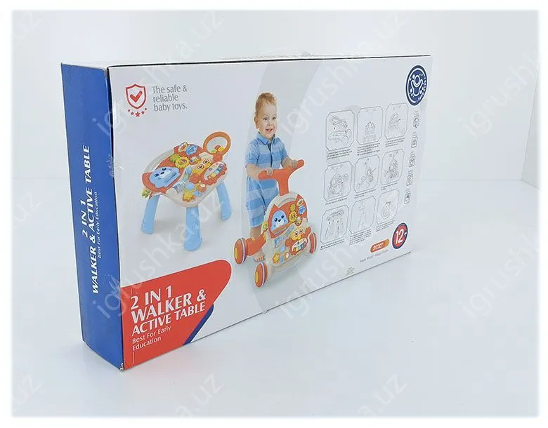 картинка Толкунок-ходунки и игровой стол Huanger HE0829 от магазина igrushka.uz