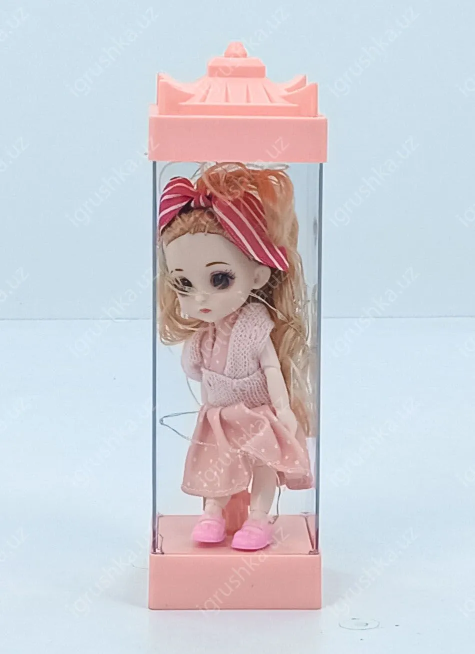 картинка 16см Куклы шарнирные в хрустальной коробке с подсветкой от магазина igrushka.uz