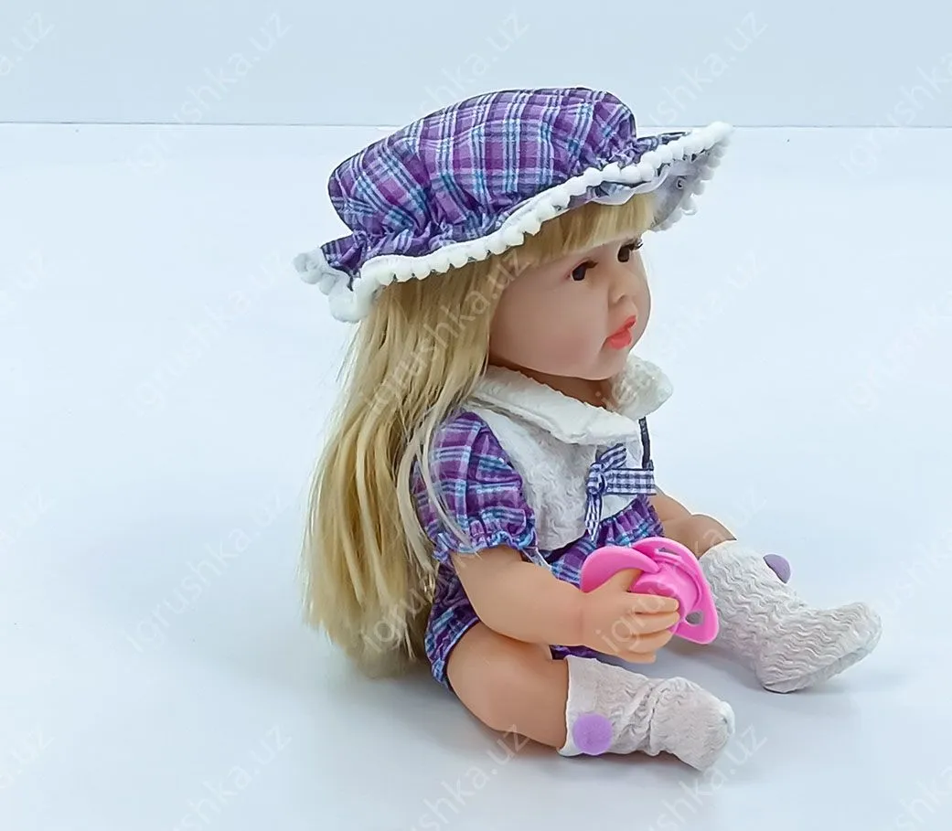 картинка 30 см Reborn Интерактивная кукла реборн девочка полностью силиконовая JM56-13 от магазина igrushka.uz