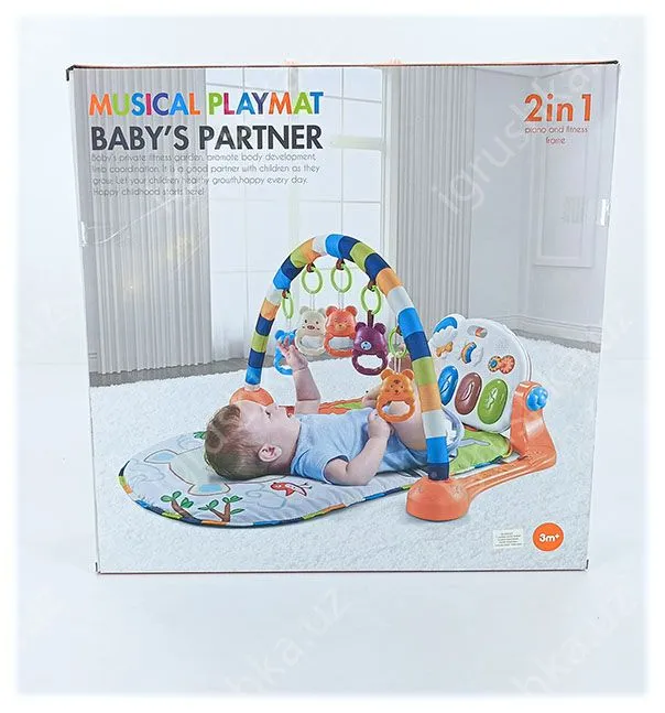 картинка Музыкальный развивающий коврик 2в1 Baby's Partner с пианино и дугой от магазина igrushka.uz