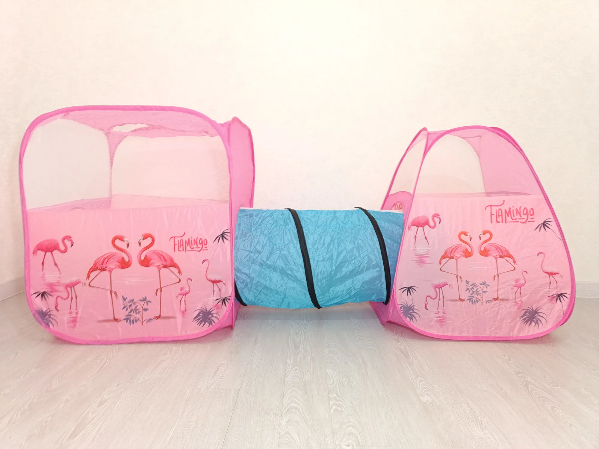 картинка Игровая палатка с тунелем "flamingo" 280х80*100 см от магазина igrushka.uz