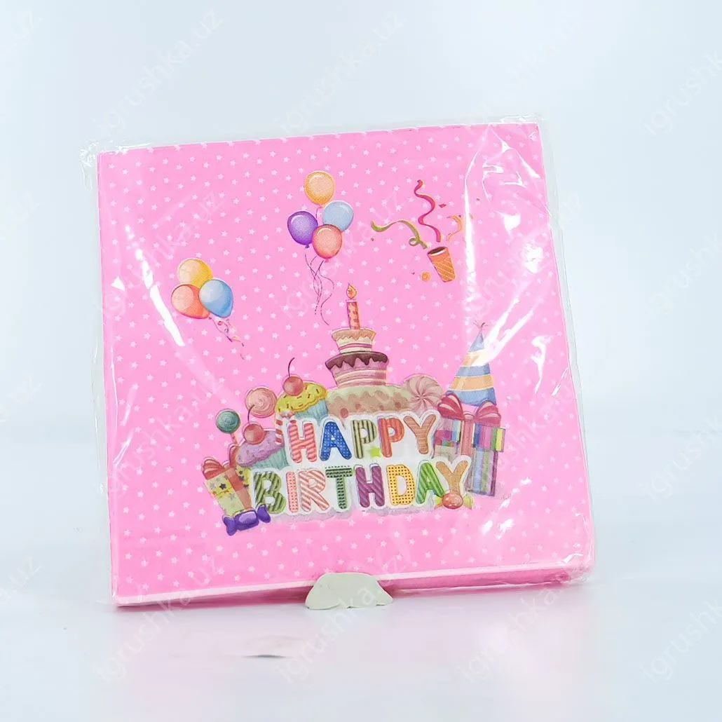 картинка Салфетки детские на праздник Happy Birthday от магазина igrushka.uz