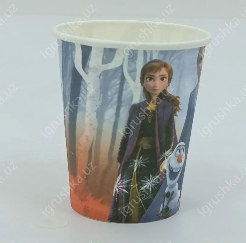 картинка Стаканчики детские одноразовые "Холодное сердцеь" 8 см от магазина igrushka.uz