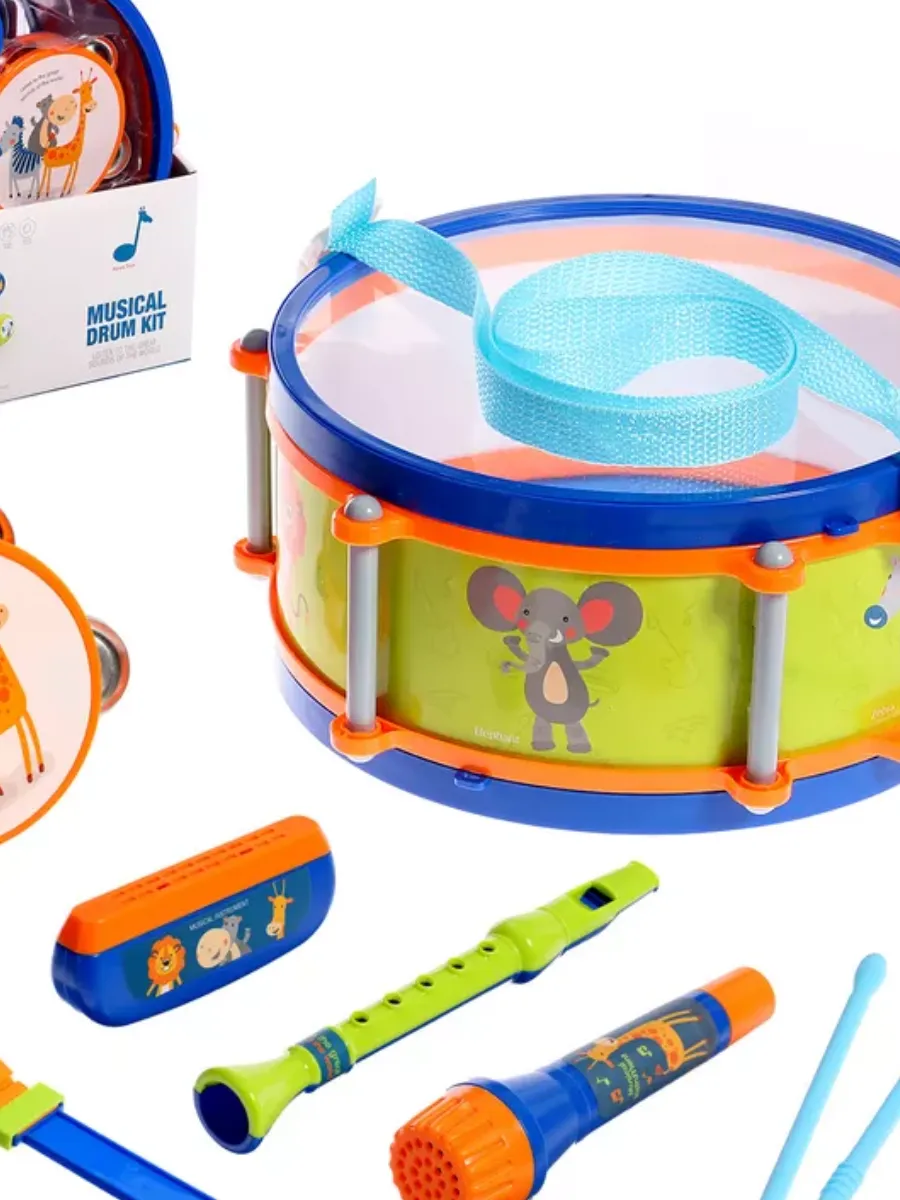 картинка Набор музыкальных инструментов "Зверята", 9 предметов от магазина igrushka.uz
