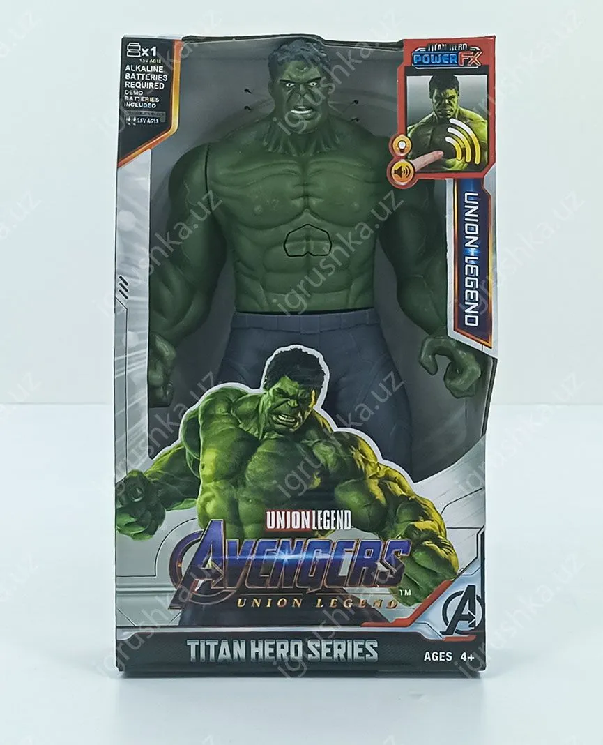 картинка Фигурки супергероев Мстители (Avengers), Детские игрушки, Халк, 30см (свет и звук) от магазина igrushka.uz