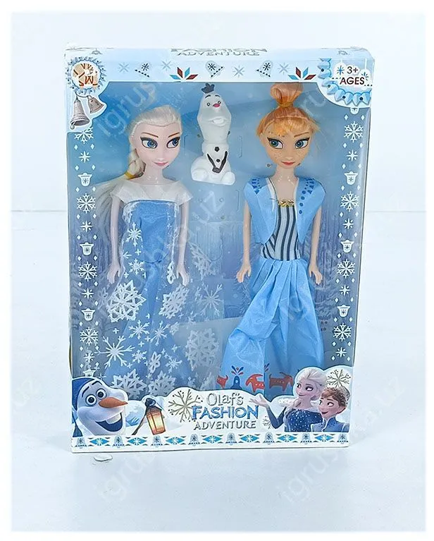 картинка Кукла «Холодное сердце» Анна и Эльза + снеговик от магазина igrushka.uz