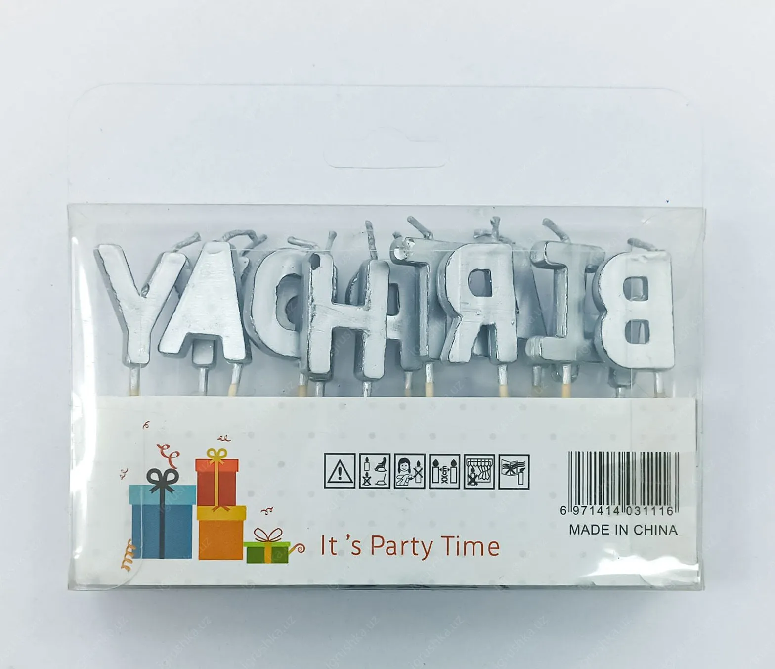 картинка Свечи для торта буквы "Happy birthday" от магазина igrushka.uz