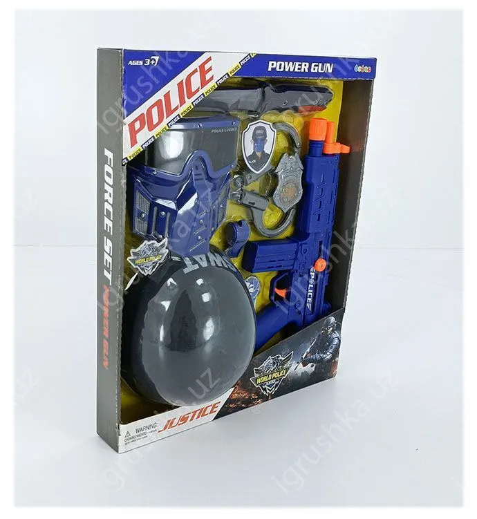 картинка Набор полицейского Police Power Gun с оружием и аксессуарами, 3+ от магазина igrushka.uz