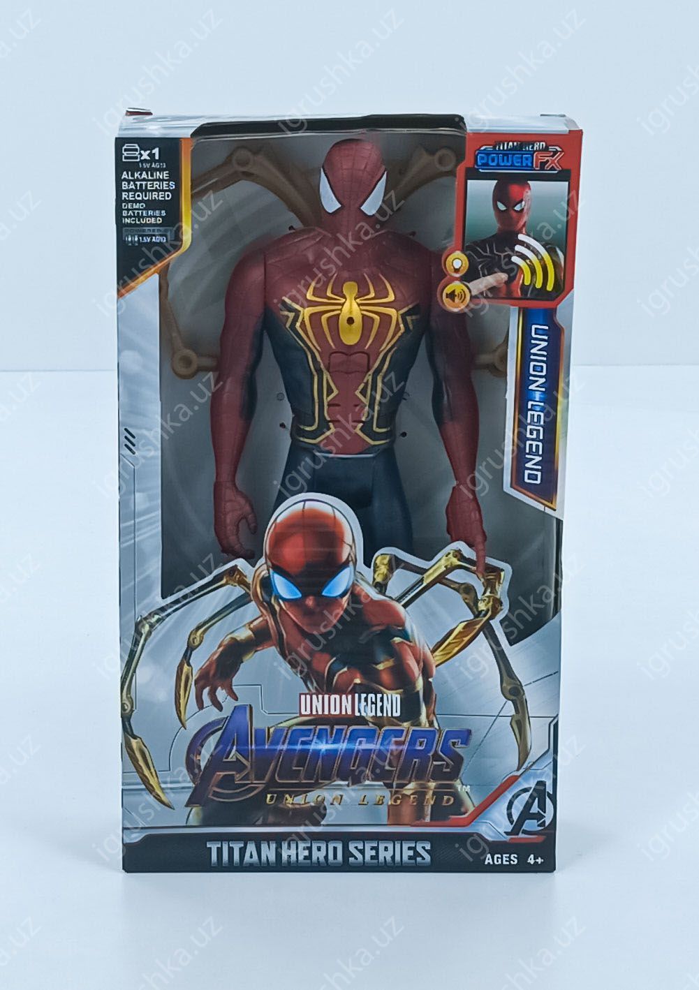 картинка 29см Фигурка Человека-паука (Iron Spider) Titan Hero Series со светом и звуком от магазина igrushka.uz