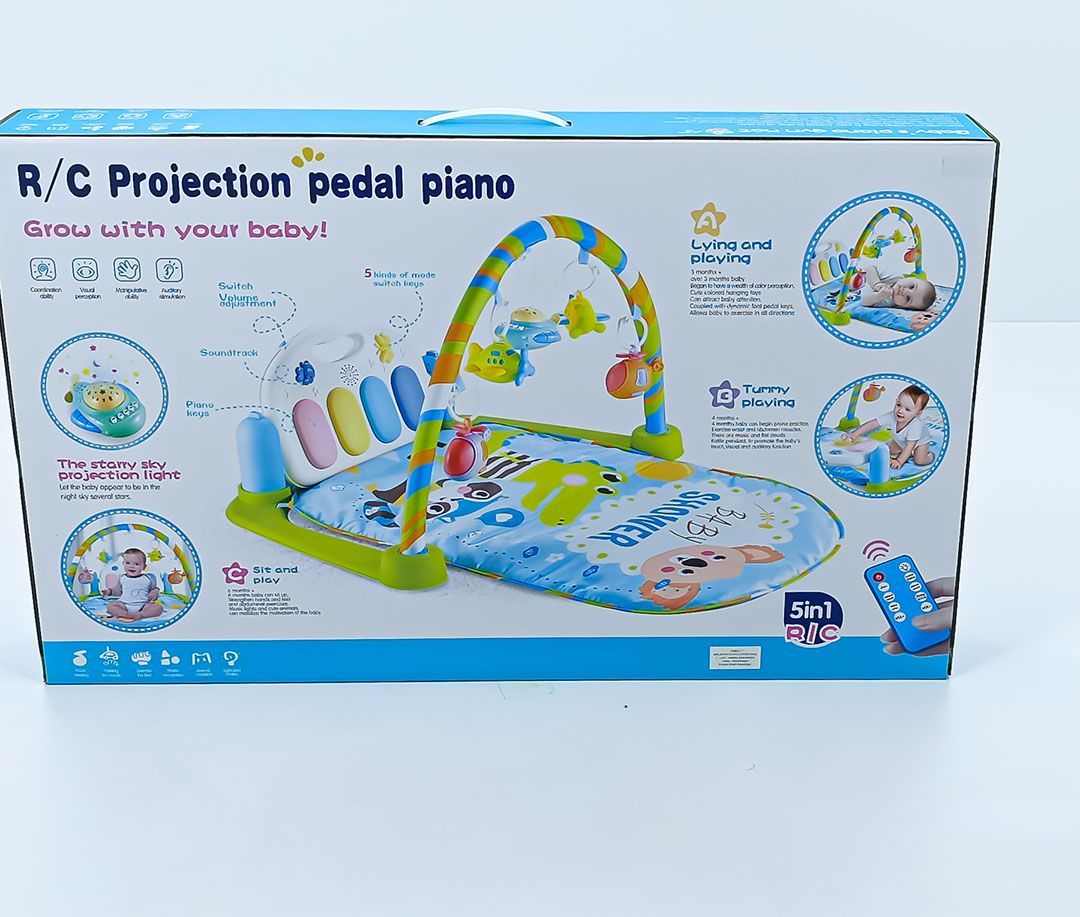 картинка Развивающий коврик Baby's piano gym mat 5в1 + Bluetooth и пульт 9953В от магазина igrushka.uz