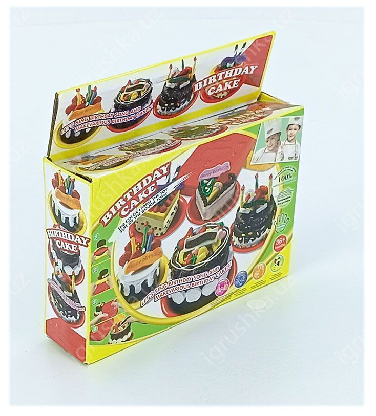 картинка Пластилин/Тесто для лепки «Торт на день рождения» от магазина igrushka.uz