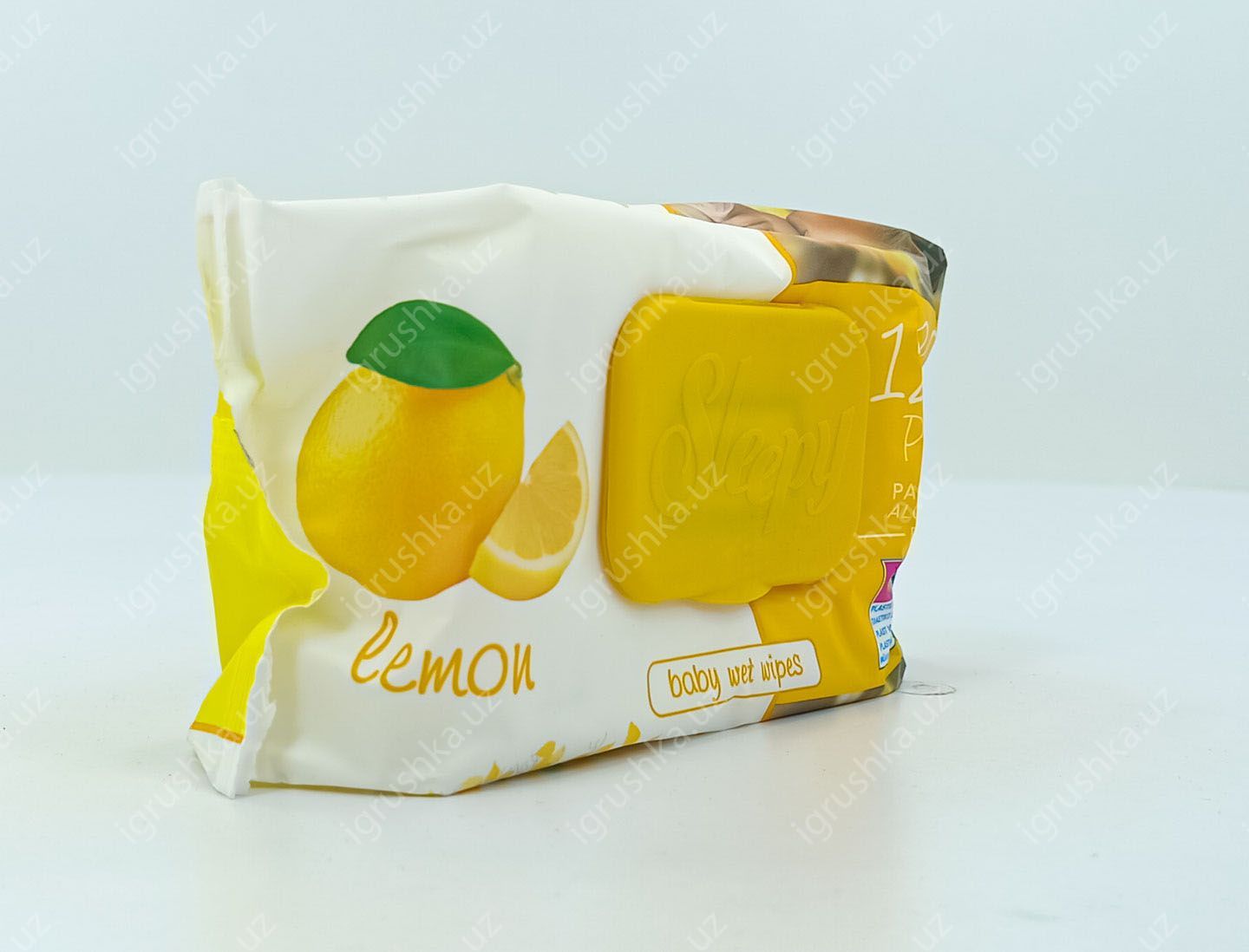 картинка Влажные салфетки Sleepy лимон (baby wet wipes) 120шт. от магазина igrushka.uz