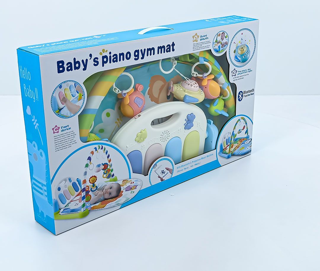 картинка Развивающий коврик Baby's piano gym mat 5в1 + Bluetooth и пульт 9953В от магазина igrushka.uz