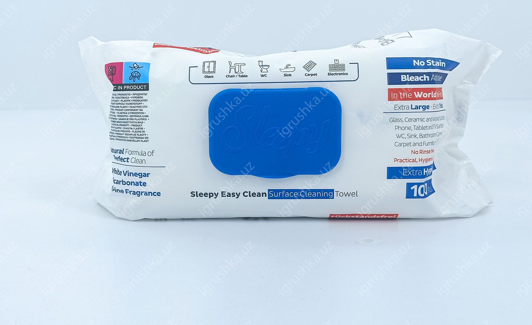 картинка Уксусные влажные салфетки для мамы Sleepy Easy Clean Surface Cleaning Towel , 100 штук, Easy Hygiene от магазина igrushka.uz