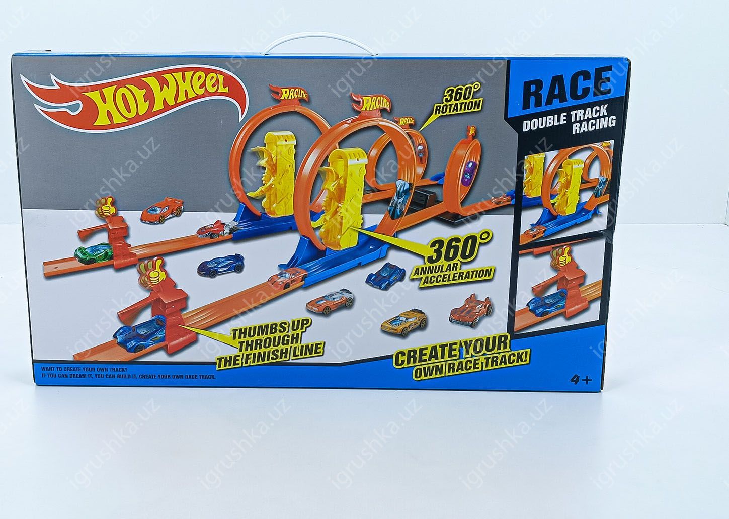 картинка Гоночный автотрек Hot Wheel коллекционная игрушечная машинка, гоночная трасса, автотрек, гараж, парковка Ралли от магазина igrushka.uz