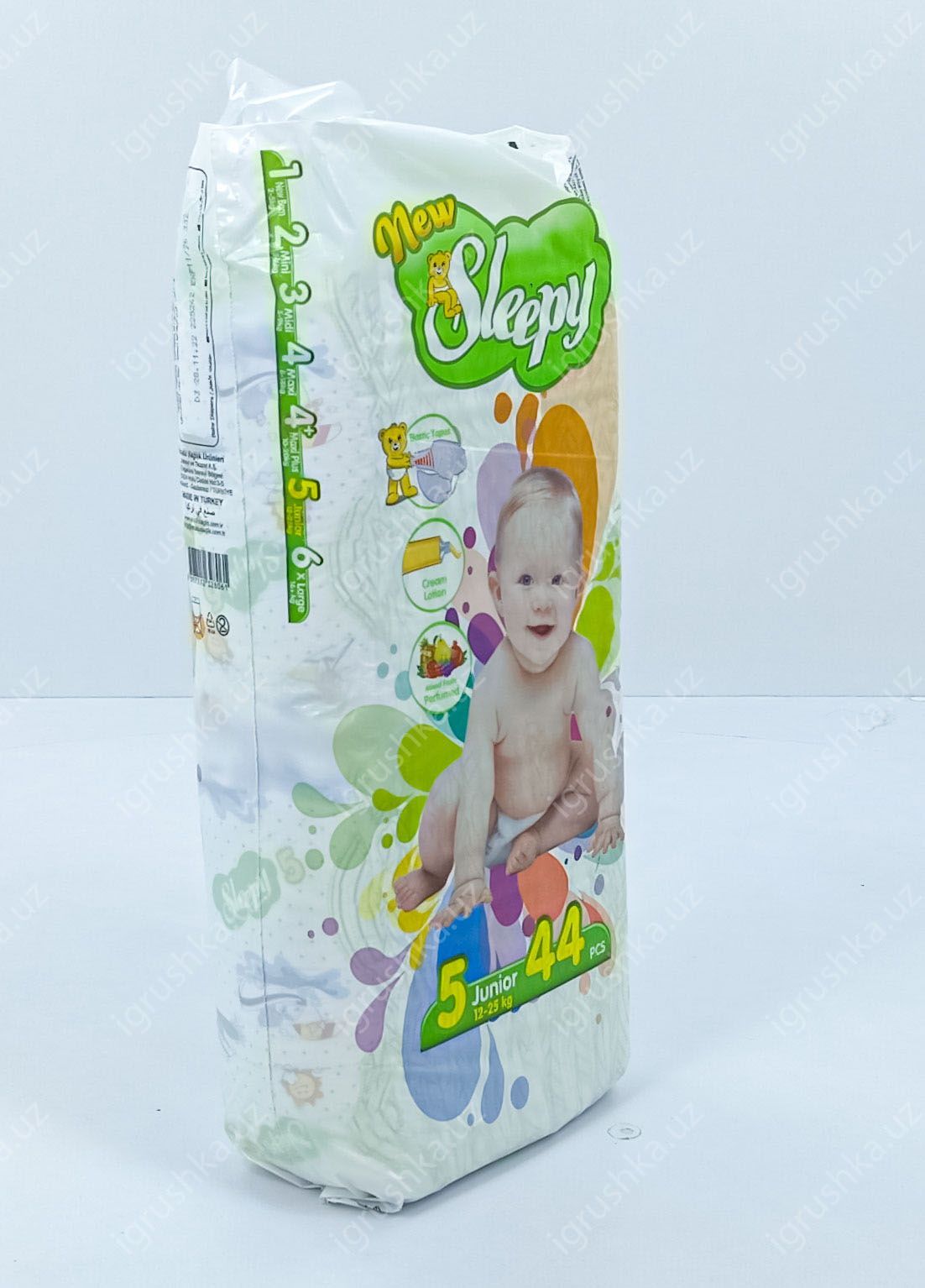 картинка Детские подгузники New Sleepy 11-18 кг 5-Младший 44 шт от магазина igrushka.uz