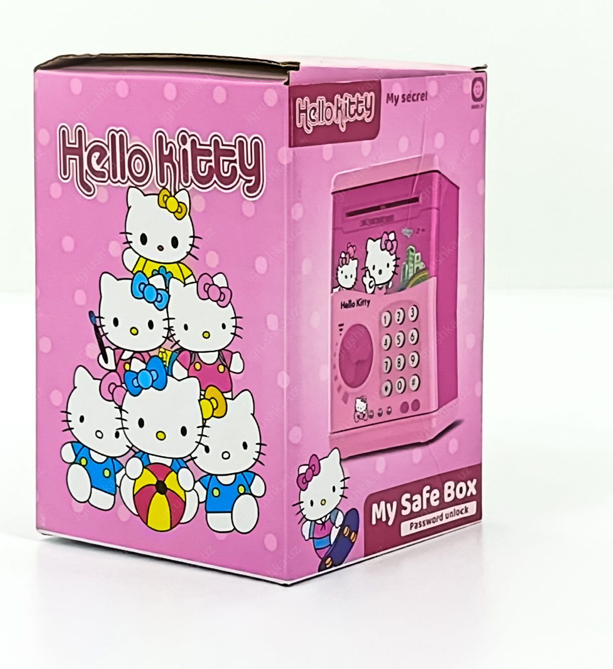 картинка Hello Kitty My Safe Box - копилка с кодовым замком и музыкой, розовая от магазина igrushka.uz