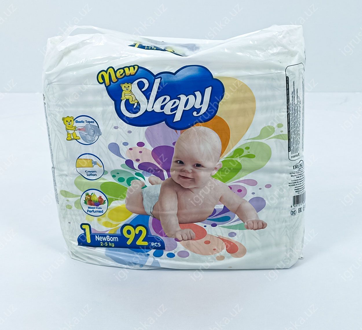 картинка Детские подгузники New Sleepy 2-5 кг 1-Новорожденный 92 шт от магазина igrushka.uz