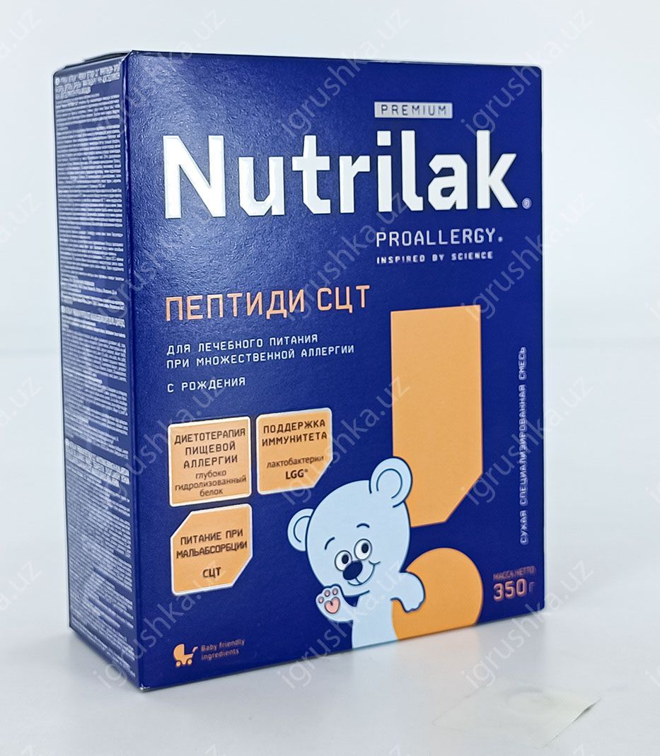 картинка Nutrilak Premium ПЕПТИДИ СЦТ сухая смесь для детей. При множественной пищевой аллергии и синдроме мальабсорбции. С рождения 350гр. от магазина igrushka.uz