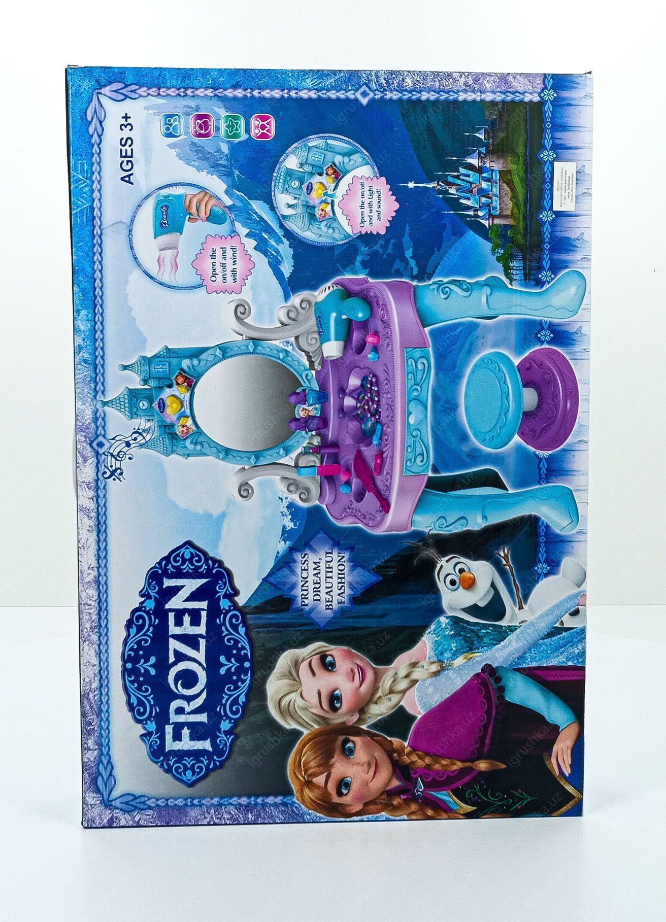 картинка Детский туалетный стоик Frozen с зеркалом, светом и звуком, 3+ (NO.V99868-B) от магазина igrushka.uz