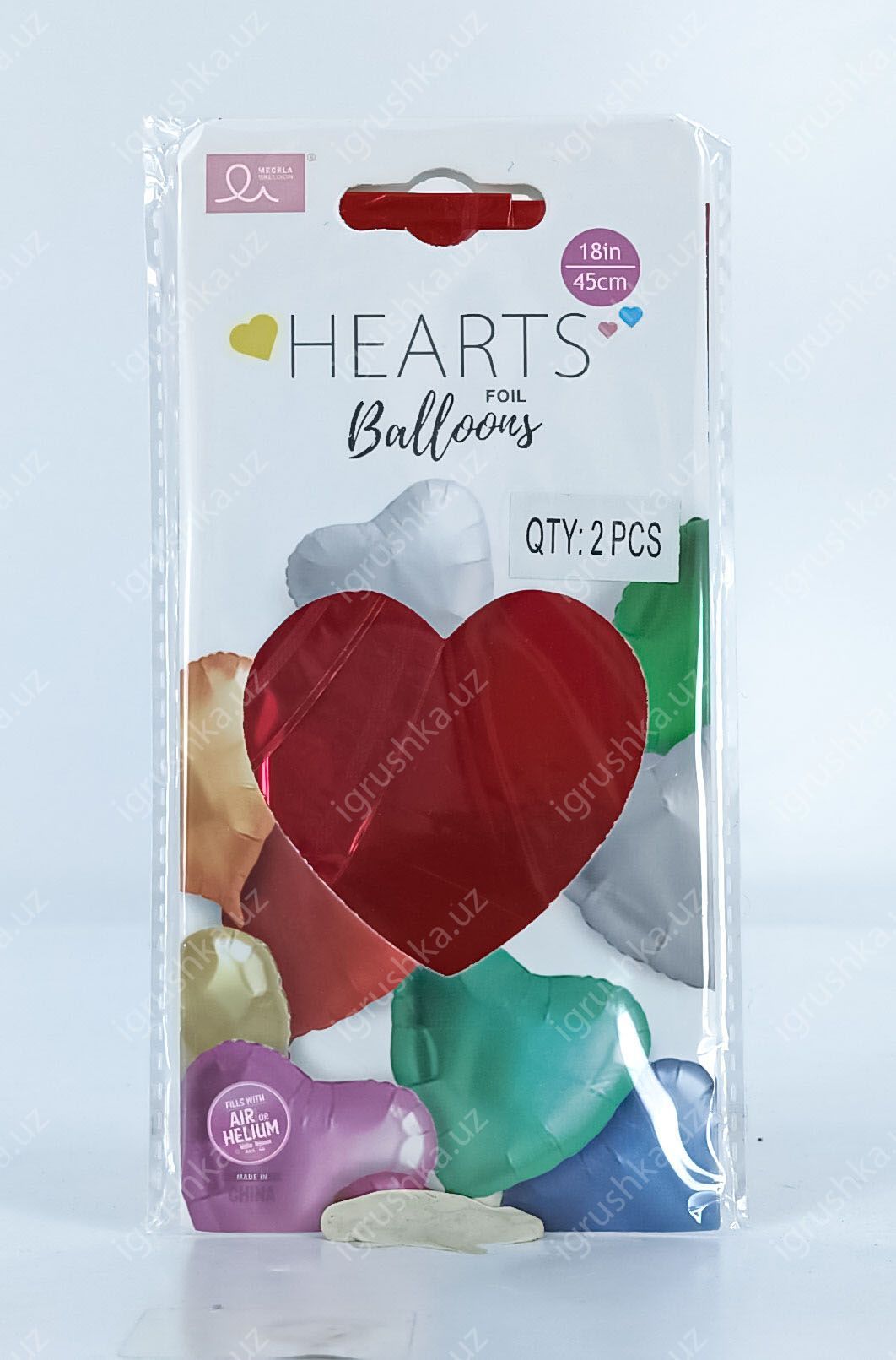 картинка Шарик фольгированный HEARTS Balloons 2 шт. 45 см. от магазина igrushka.uz