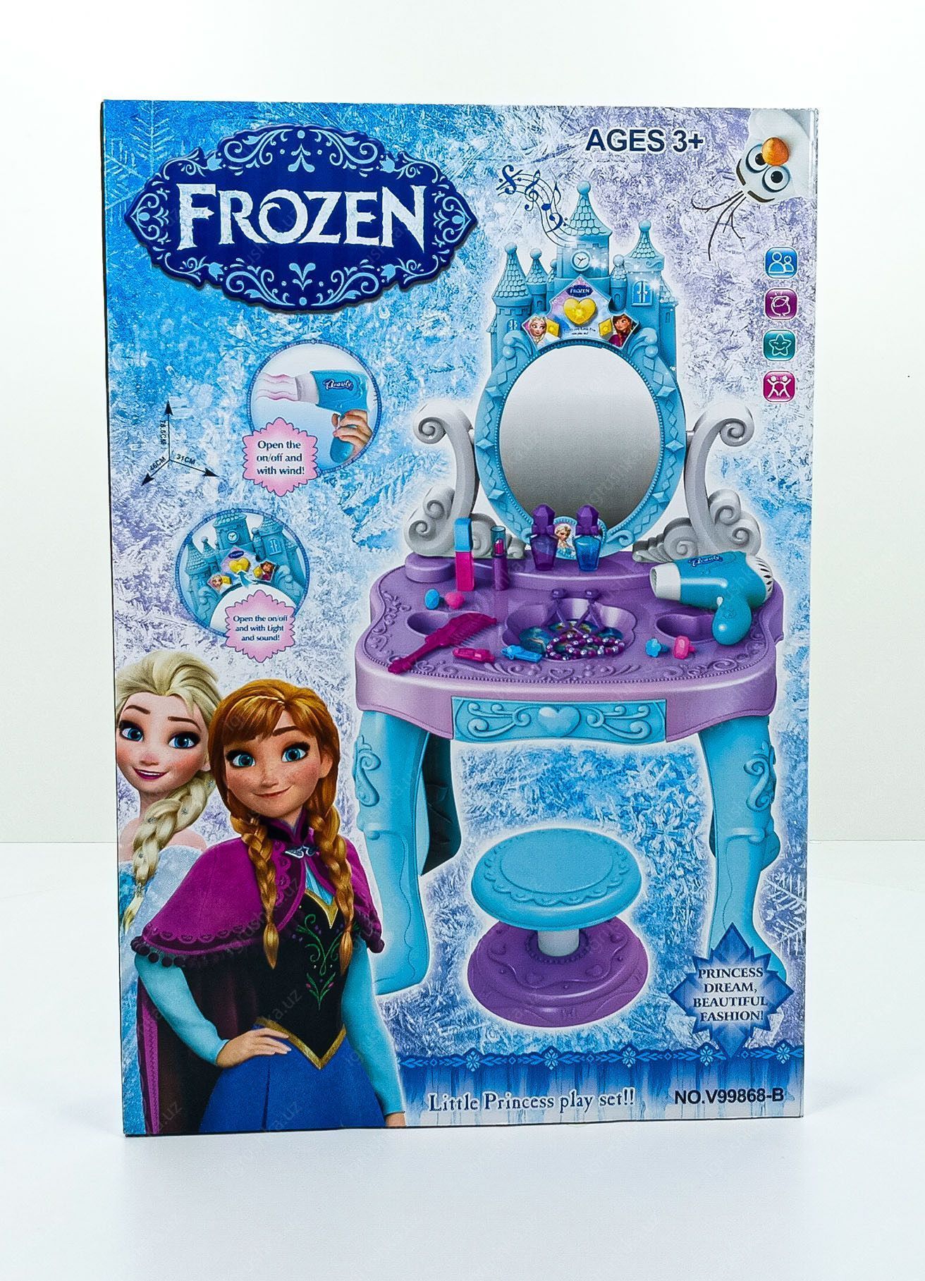 картинка Детский туалетный стоик Frozen с зеркалом, светом и звуком, 3+ (NO.V99868-B) от магазина igrushka.uz