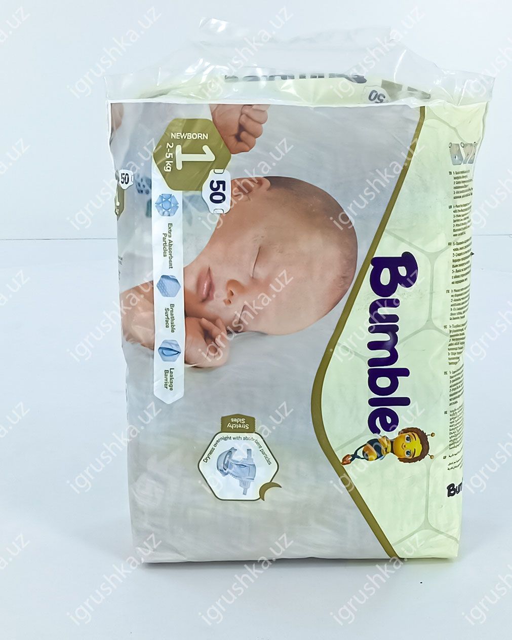картинка Детские подгузники Bumble 1 (2-5 кг) 50 шт. от магазина igrushka.uz
