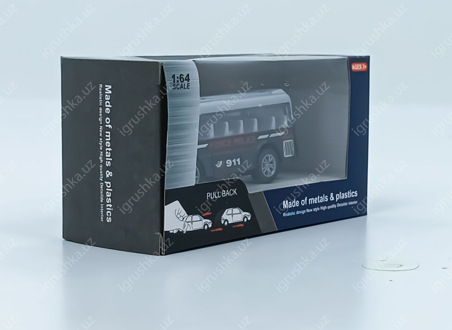 картинка Моделька 1:68 Автобус (Police 911)  от магазина igrushka.uz