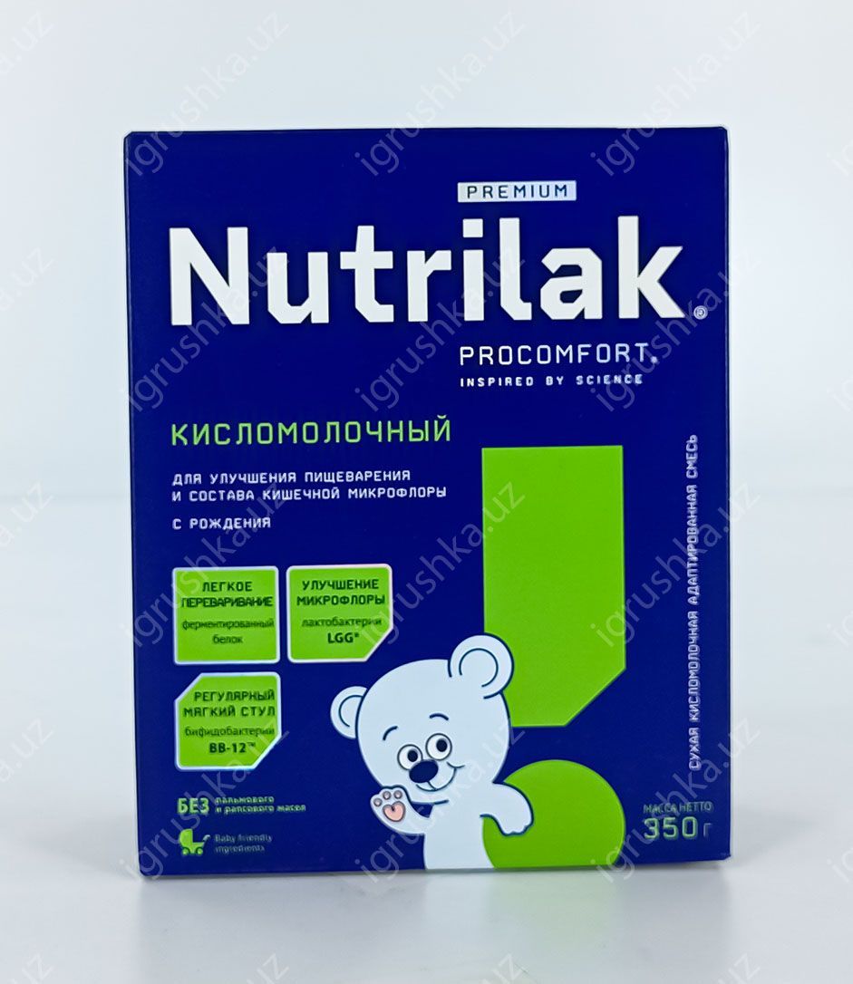 картинка Nutrilak Premium Кисломолочный. при дисбактериозе (дисбиозе) кишечника, запорах, коликах и метеоризме С рождения 350гр. от магазина igrushka.uz