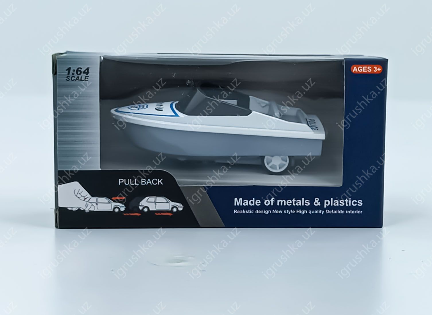 картинка Моделька 1:68 Моторная Лодка (Police 911)  от магазина igrushka.uz
