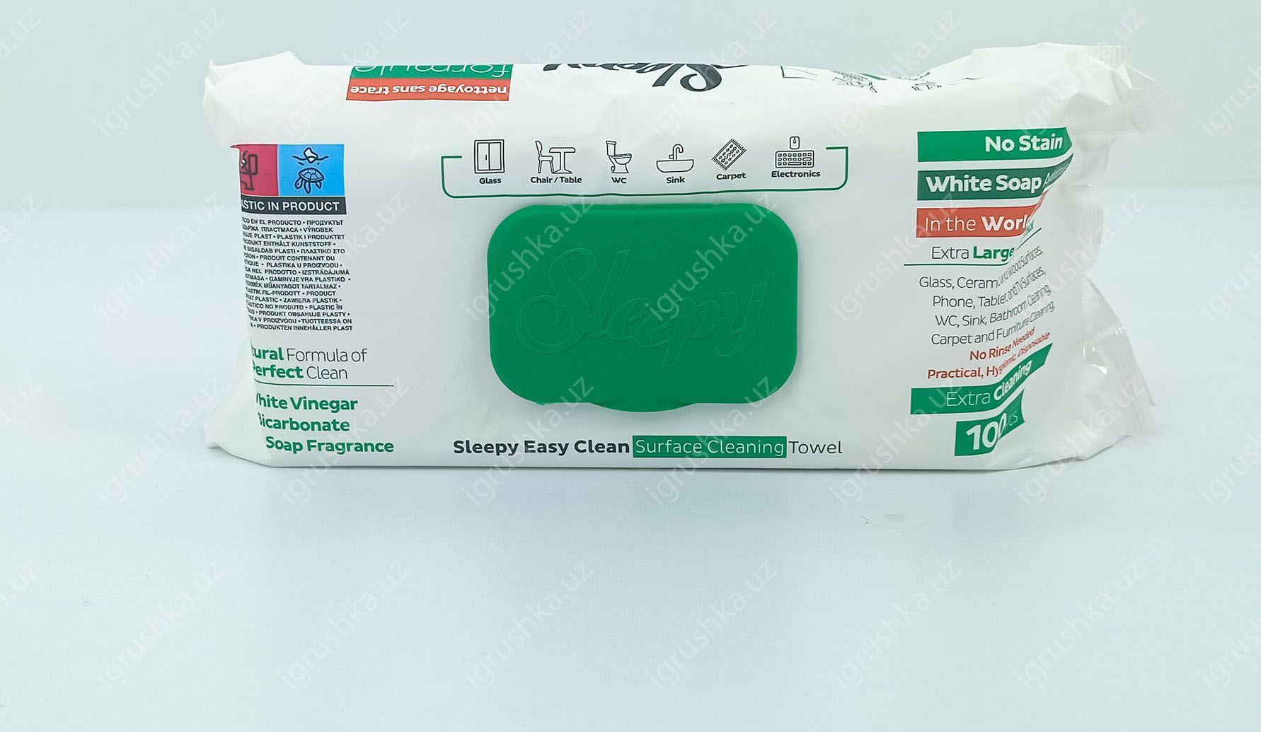 картинка Уксусные влажные салфетки для мамы Sleepy Easy Clean Surface Cleaning Towel , 100 штук, Easy Cleaning от магазина igrushka.uz