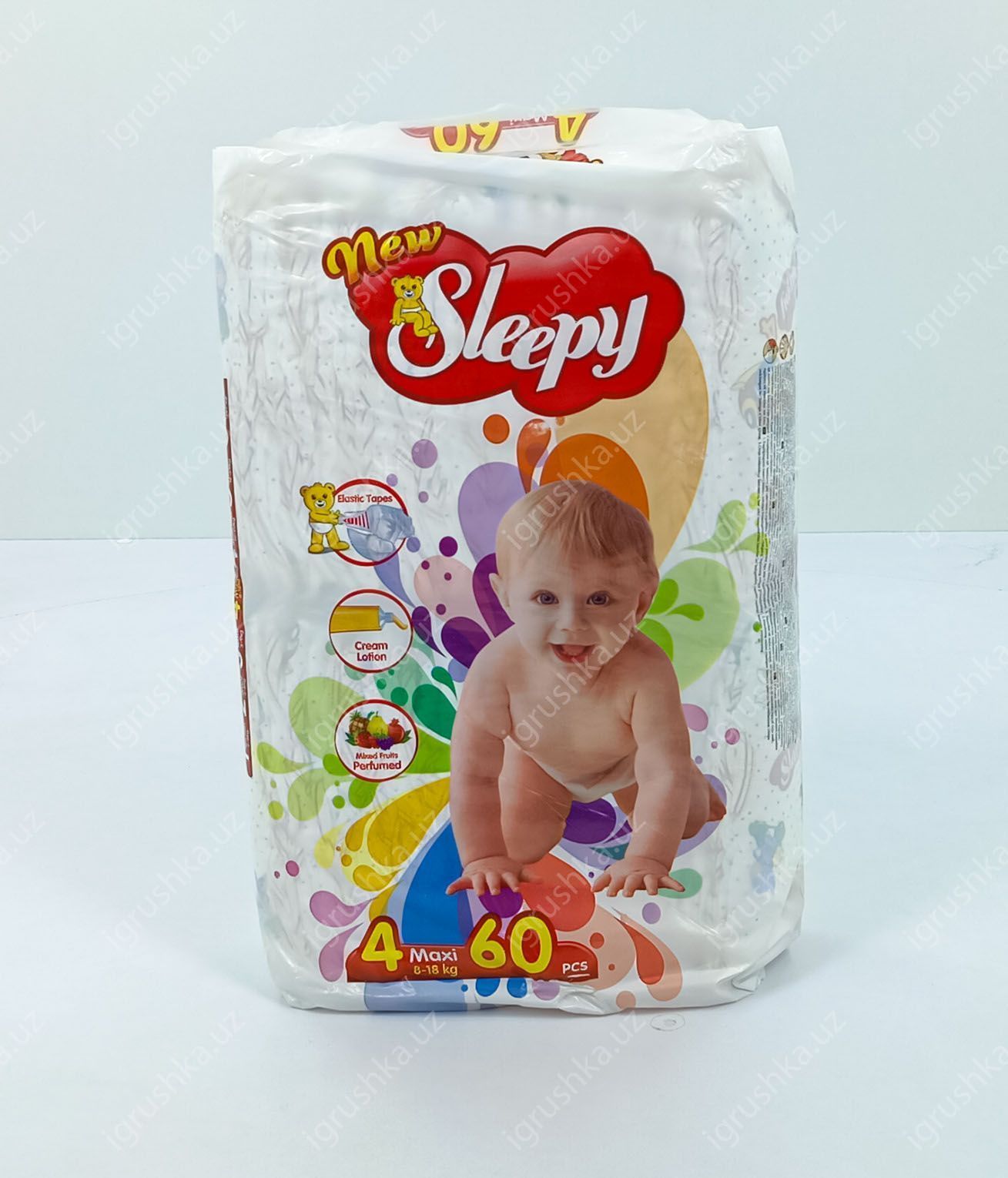 картинка Детские подгузники New Sleepy 7-14 кг 4-Макси 60 шт от магазина igrushka.uz