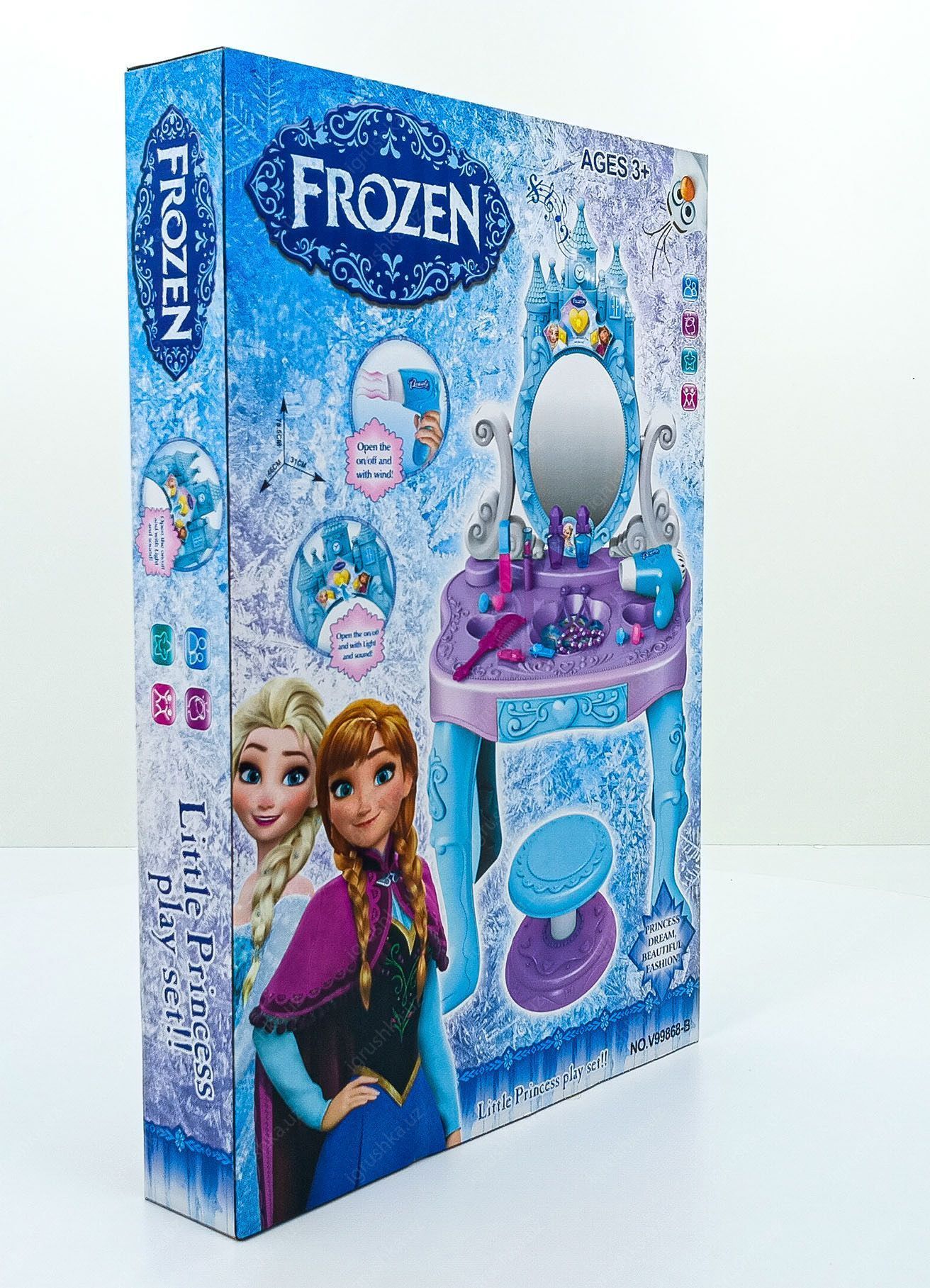 картинка Детский туалетный стоик Frozen с зеркалом, светом и звуком, 3+ (NO.V99868-B) от магазина igrushka.uz