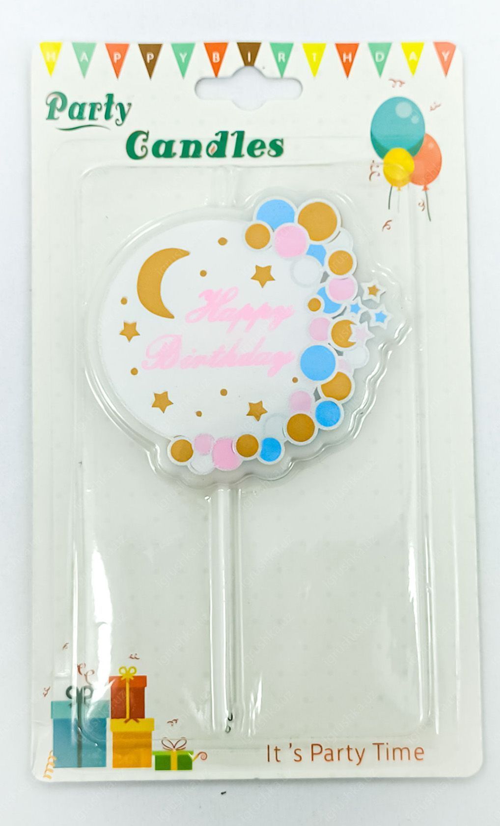 картинка Свеча круглая "Happy birthday" для торта от магазина igrushka.uz