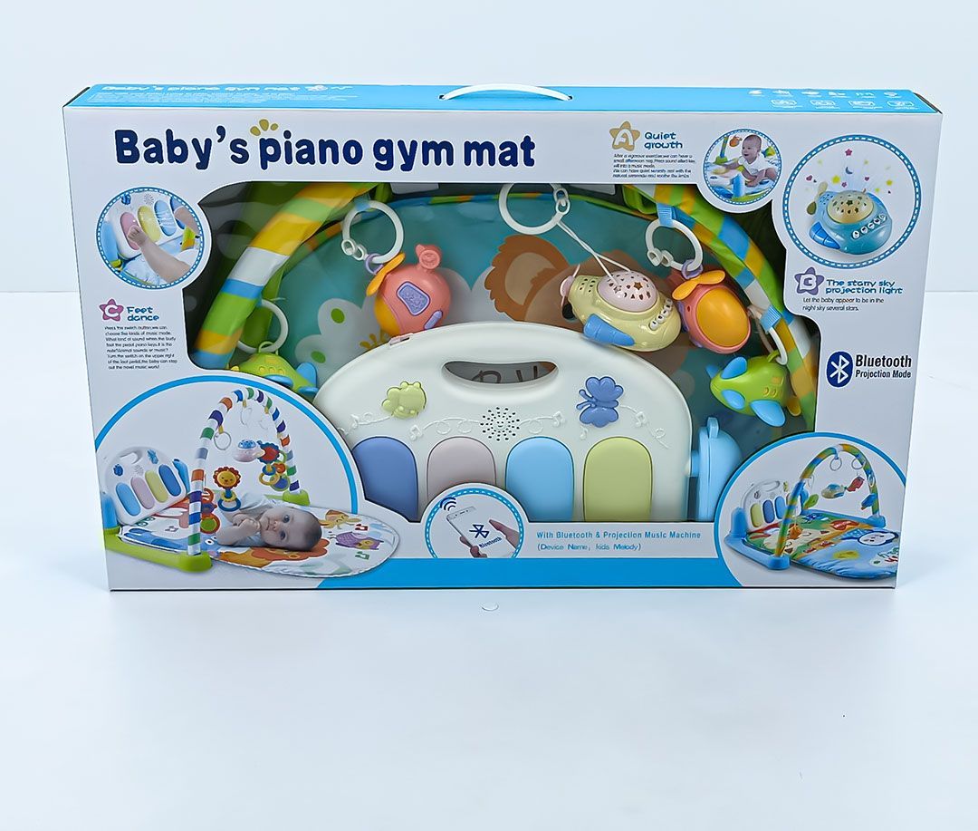 картинка Развивающий коврик Baby's piano gym mat 5в1 + Bluetooth и пульт 9953В от магазина igrushka.uz