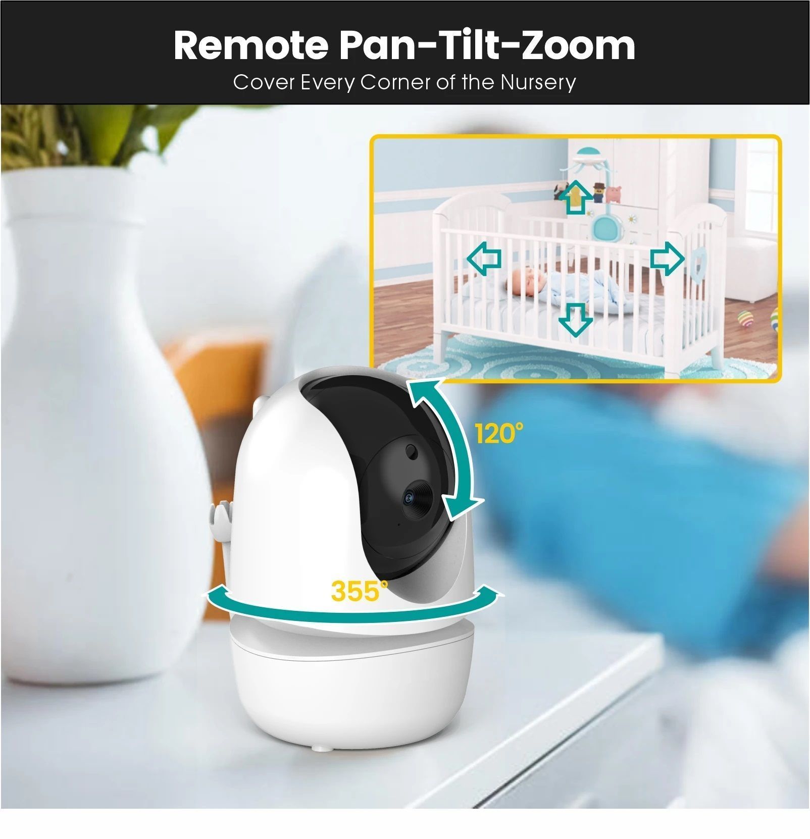 картинка 360 VIEW Video Baby Monitor SM43A от магазина igrushka.uz