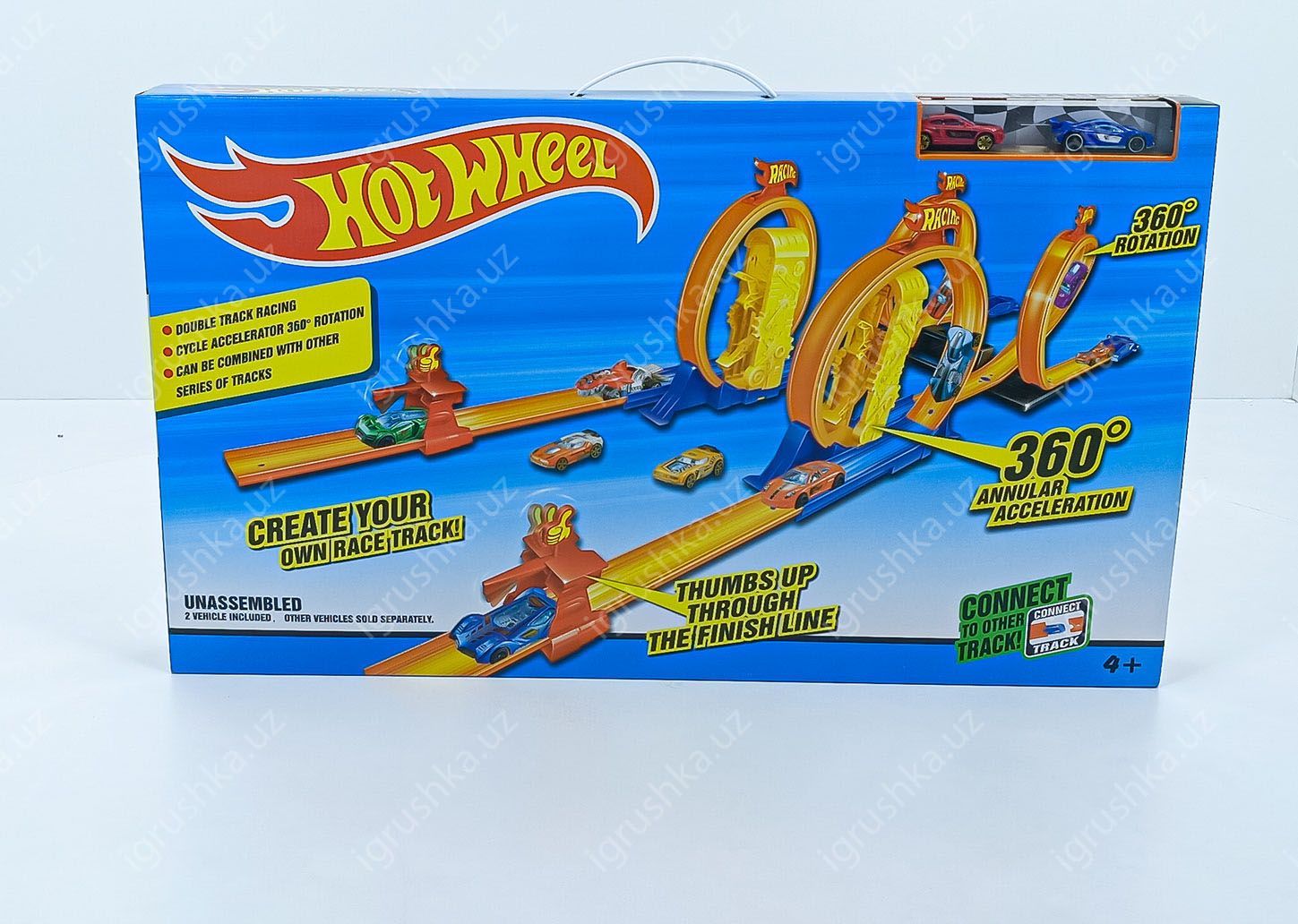 картинка Гоночный автотрек Hot Wheel коллекционная игрушечная машинка, гоночная трасса, автотрек, гараж, парковка Ралли от магазина igrushka.uz