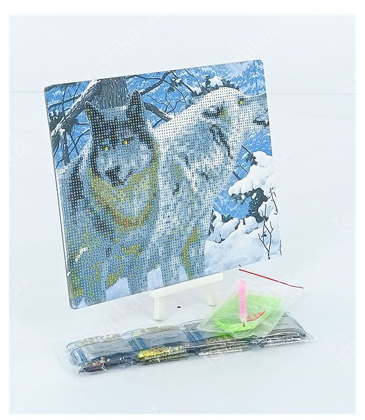 картинка Алмазная мозаика «Волки» 21x25 от магазина igrushka.uz