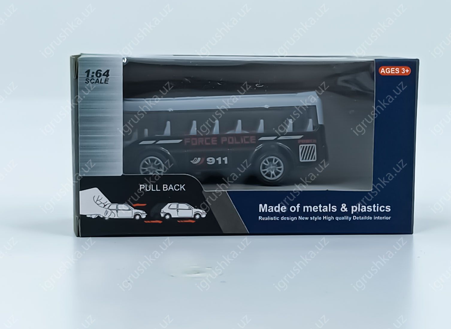 картинка Моделька 1:68 Автобус (Police 911)  от магазина igrushka.uz