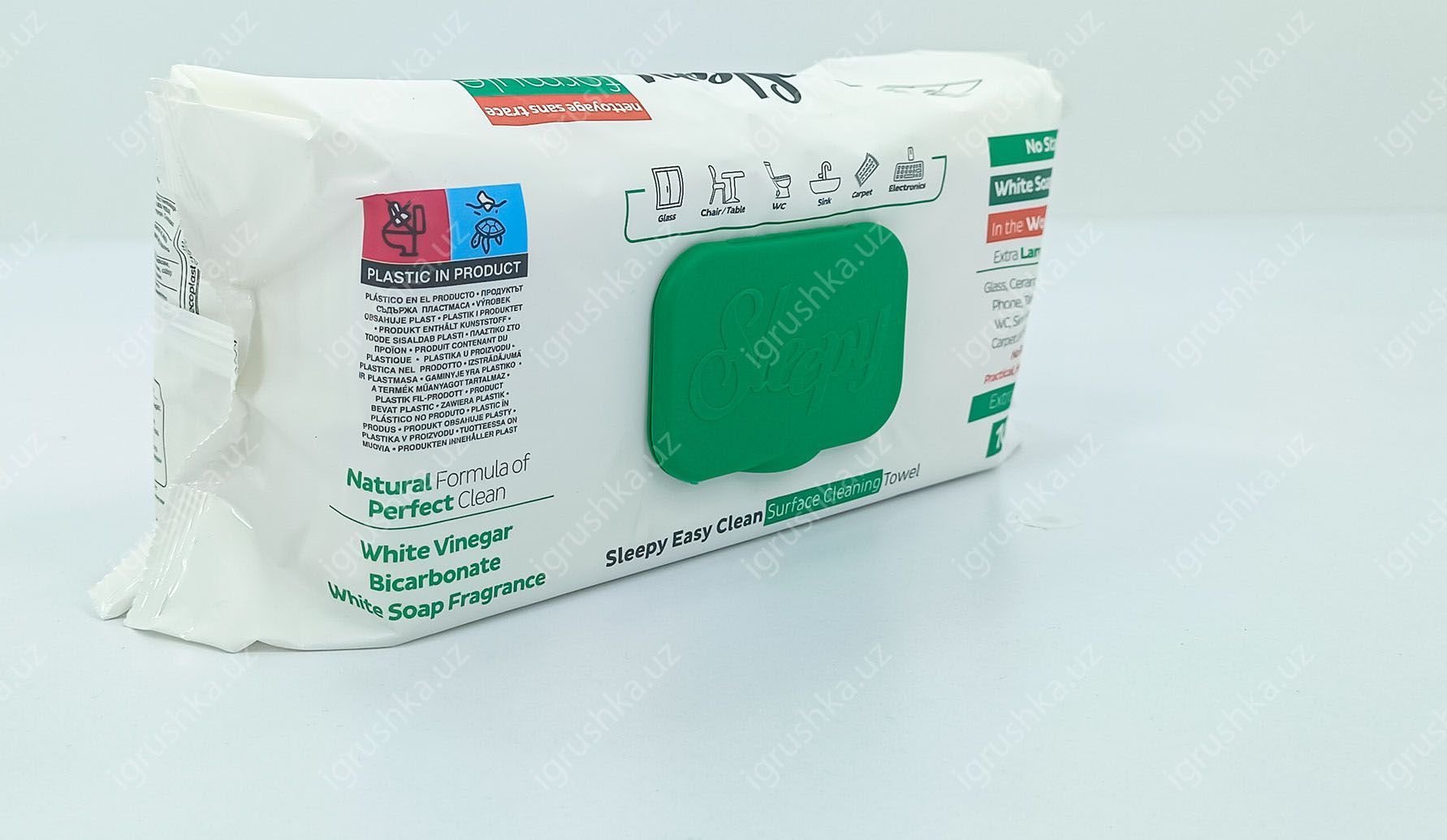 картинка Уксусные влажные салфетки для мамы Sleepy Easy Clean Surface Cleaning Towel , 100 штук, Easy Cleaning от магазина igrushka.uz